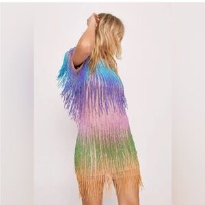 Multicolor Fringe Dress Nasty Girl Size 10